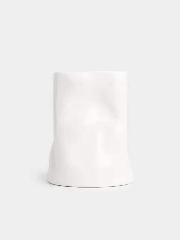 Kitchen accessories stand, 16 cm, ceramic, white, Crush, image-0