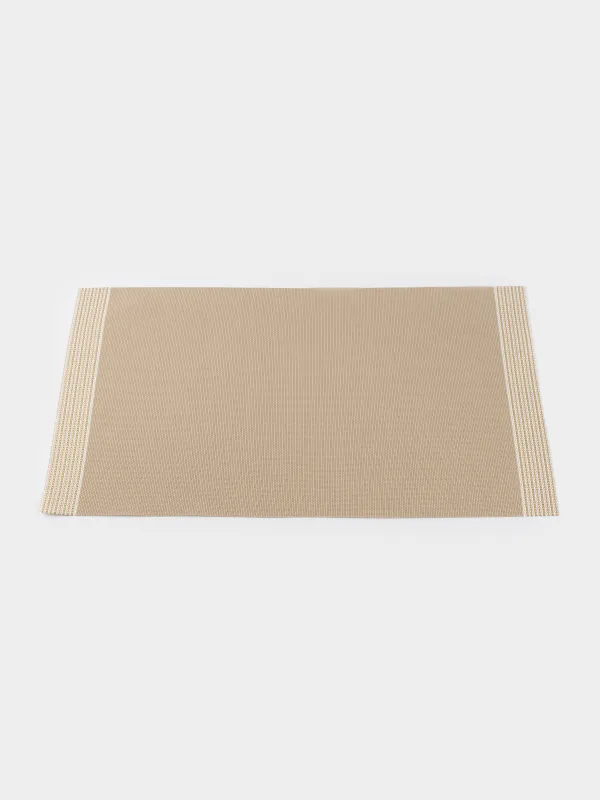 Placemat, 30x45 cm, PVC, rectangular, white-sand, Stripes, Solid, image-1