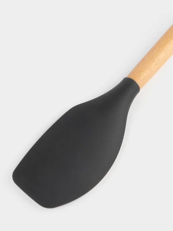 Spatula, 31 cm, silicone / wood, gray, Weekend, image-1