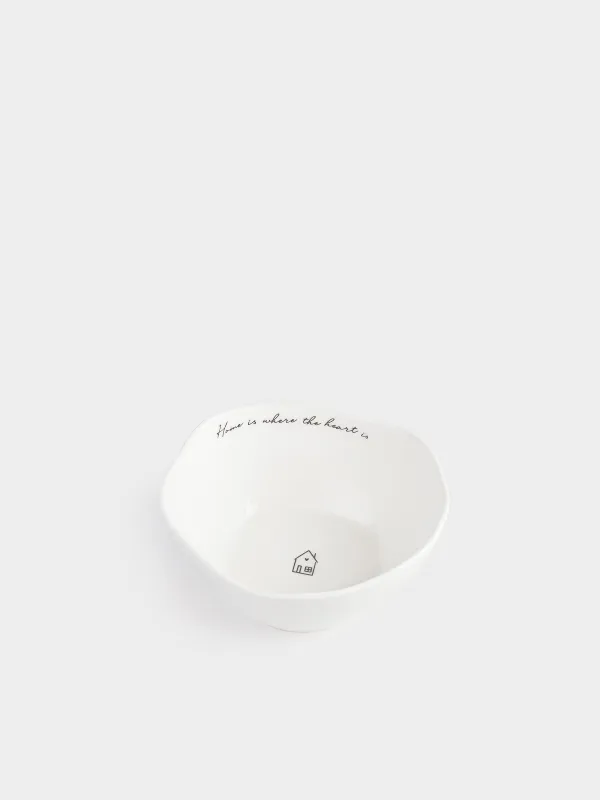 Salad bowl, 15x7 cm, 530 ml, porcelain P, white, House, Amour, image-1