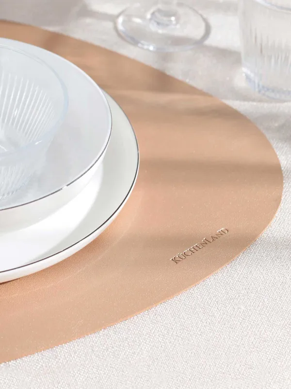 Napkin for appliances, 37x45 cm, PVC, curly, golden beige, Rock, image-4