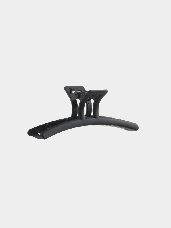 Hair clip, 11 cm, plastic, black, Crab, Basic, image-0
