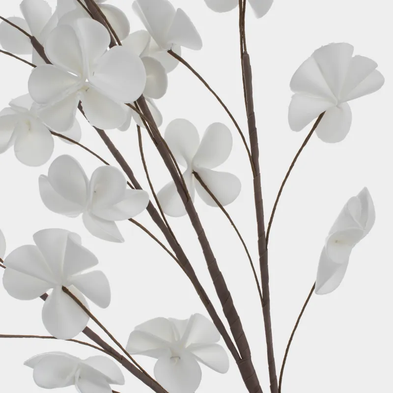 Decorative branch, 1,1 m, plastic / foam, White phalaenopsis Aphrodite, Flower garden, image-2