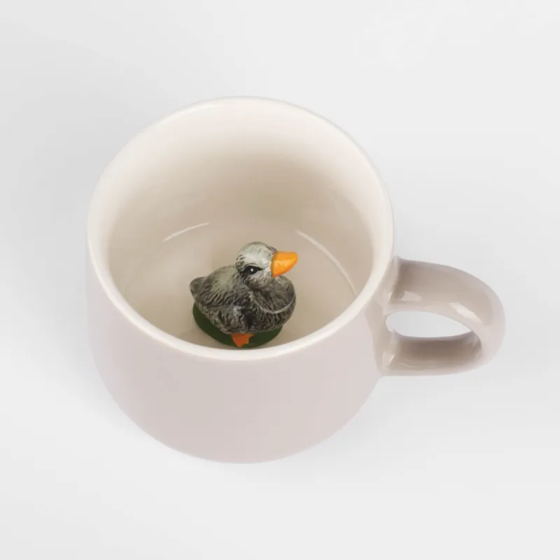 Mug, 350 ml, porcelain P, Duck inside, Duck, image-1