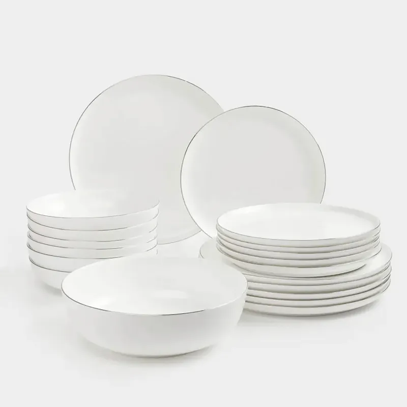Dining set, 6 pers, 19 pr, porcelain F, Antarctica