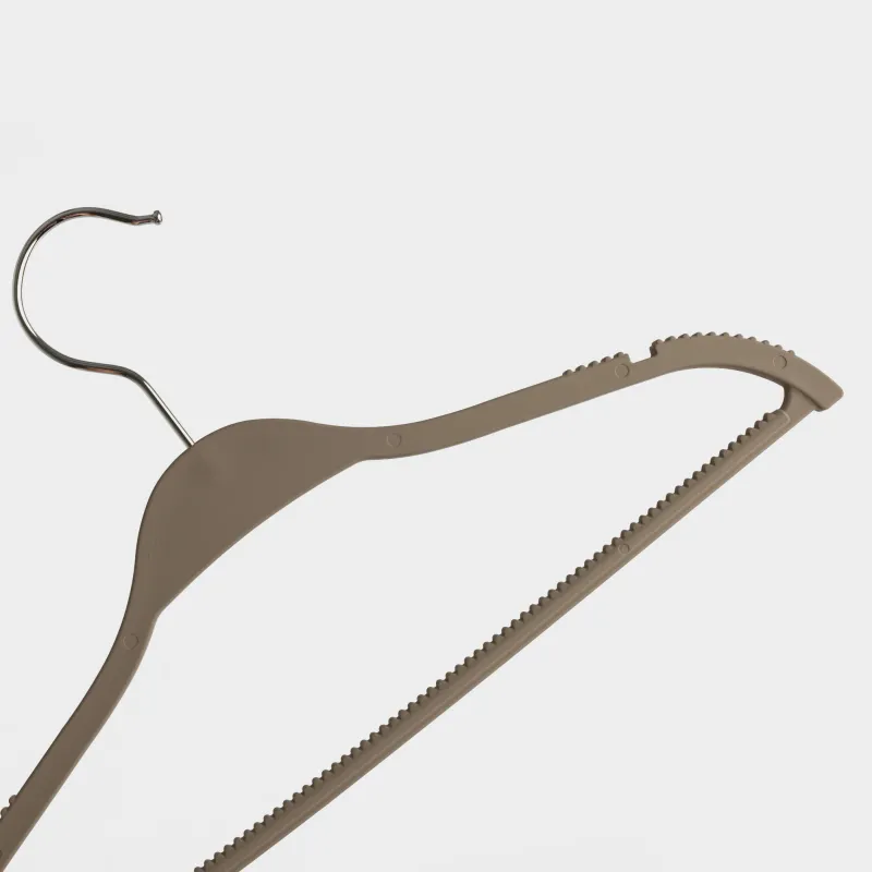 Children's hanger, 32 cm, 5 pcs, plastic coated, mocha, New house, image-1