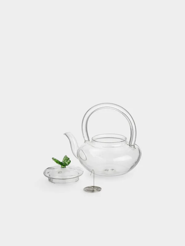 Teapot, 600 ml, glass B/steel, Butterfly, Butterfly, image-4