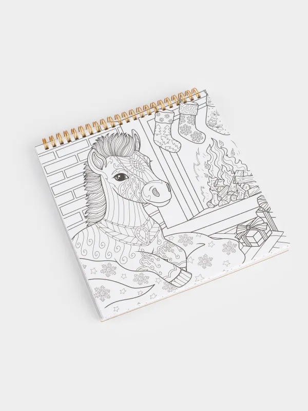 Coloring book, 21x21 cm, 24 sheets, with glitter, Patterns, Draw creative, image-2