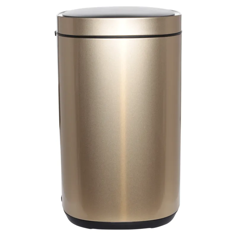 Trash can, 30 l, touch-sensitive, steel/plastic, gold, Sensor bin, image-1