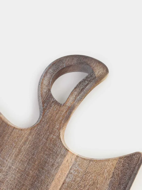 Cutting board, 30x20 cm, with handle, wood, Noble tree, image-3