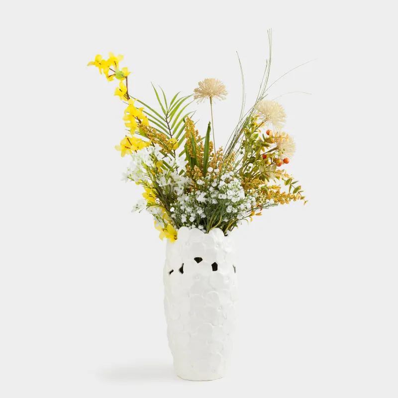 Flower vase, 29 cm, porcelain P, white, Flowers, Flora, image-2