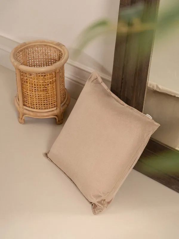 Decorative pillow, 45x45 cm, velvet, sand, Silk velvet, image-1