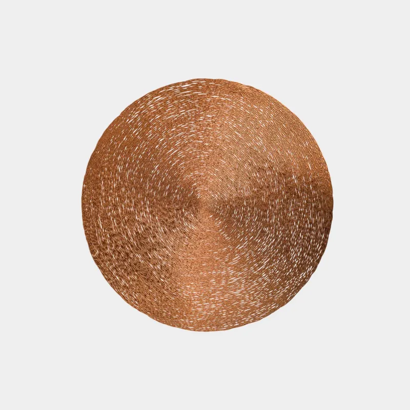 Placemat, 38 cm, PVC, round, copper, Azhur