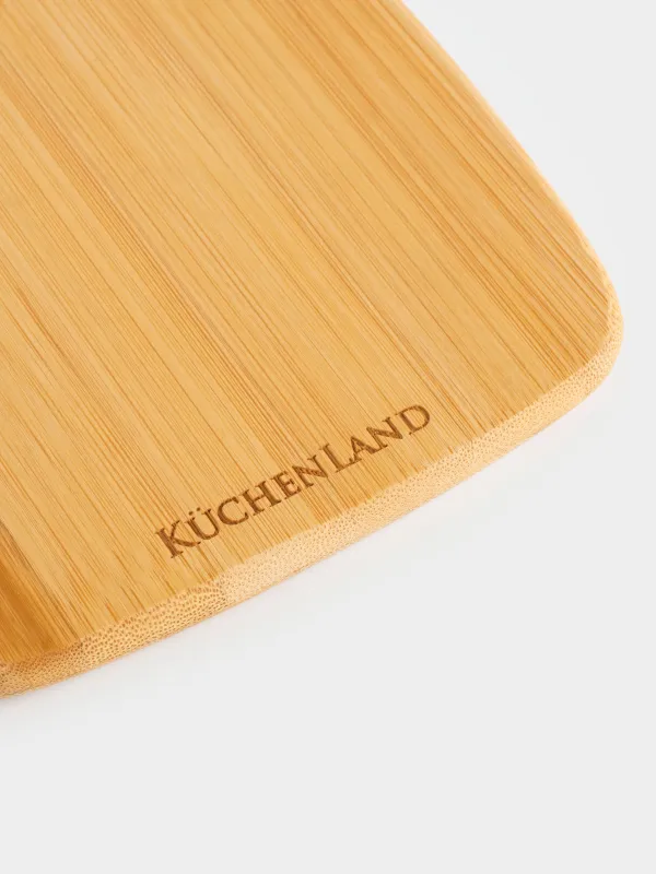 Cutting board, 20х15 cm, rectangular, rounded, bamboo, Bamboo, image-1
