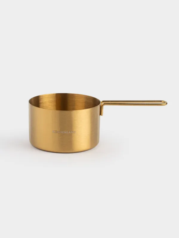 Measuring spoon, 250 ml, steel, golden, Device gold, image-0