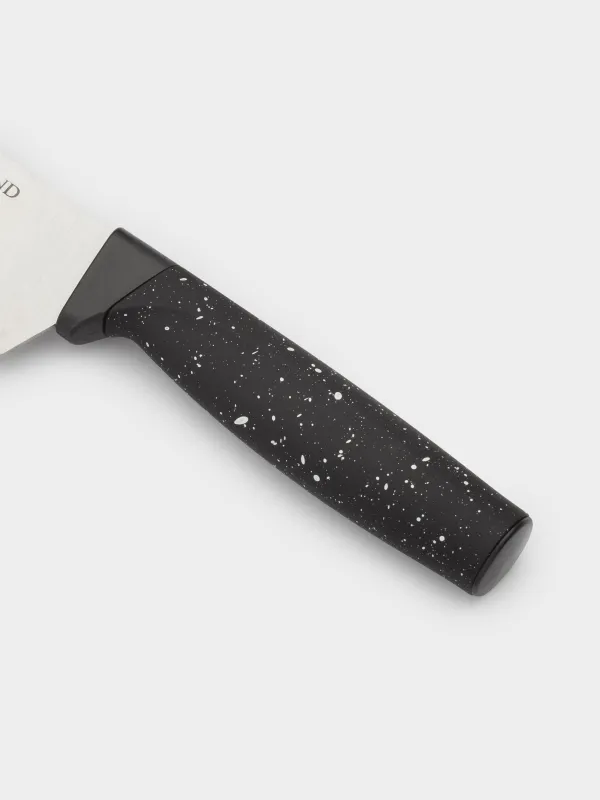 Knife set, 5 pr, in stand, steel / plastic, Black, speckled, Steel speckled, image-2