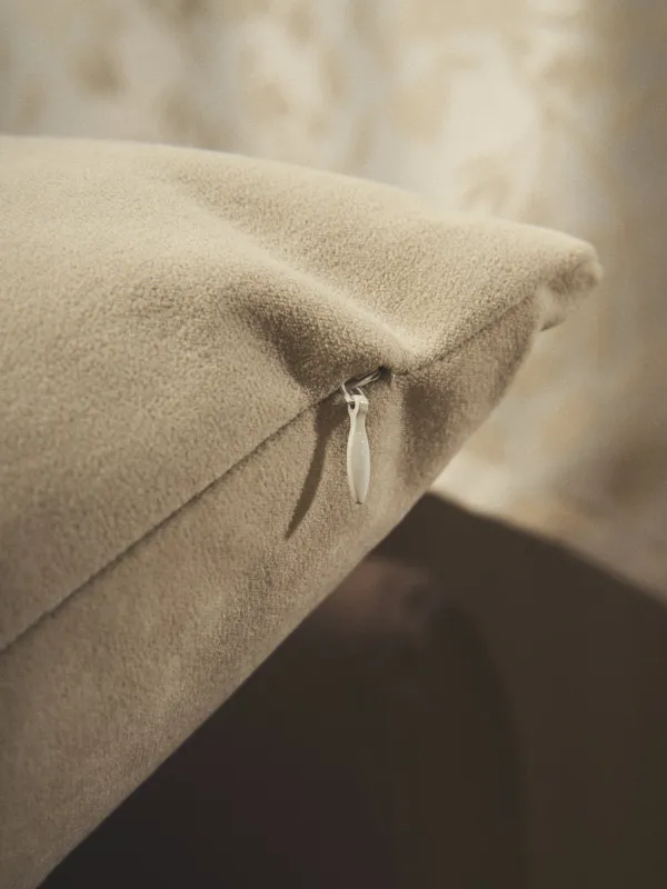 Decorative pillow, 45x45 cm, velvet, milky, Silk velvet, image-4