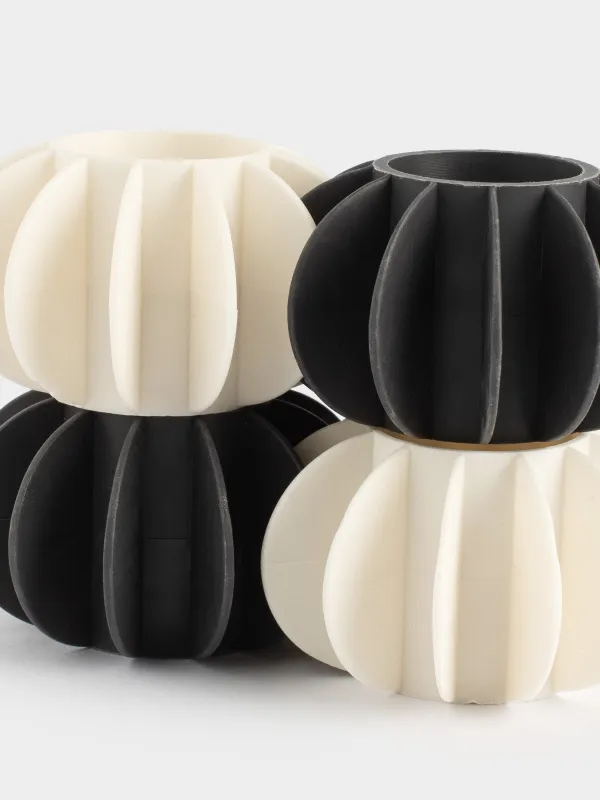 Washing ball, 6 cm, 4 pcs, rubber, white / grey, Wheel, Washing ball, image-2