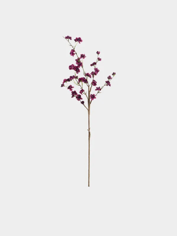 Decorative branch, 82 cm, plastic / polyester, Burgundy sakura, Flower garden, image-0