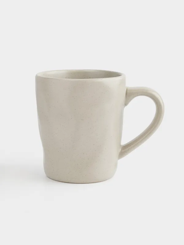 Mug, 280 ml, ceramic, beige, Crumple creme, image-0