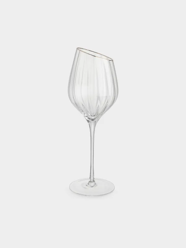 Drinking glass, 460 ml, 2 pcs, glass, with golden edging, Charm R gold, image-4