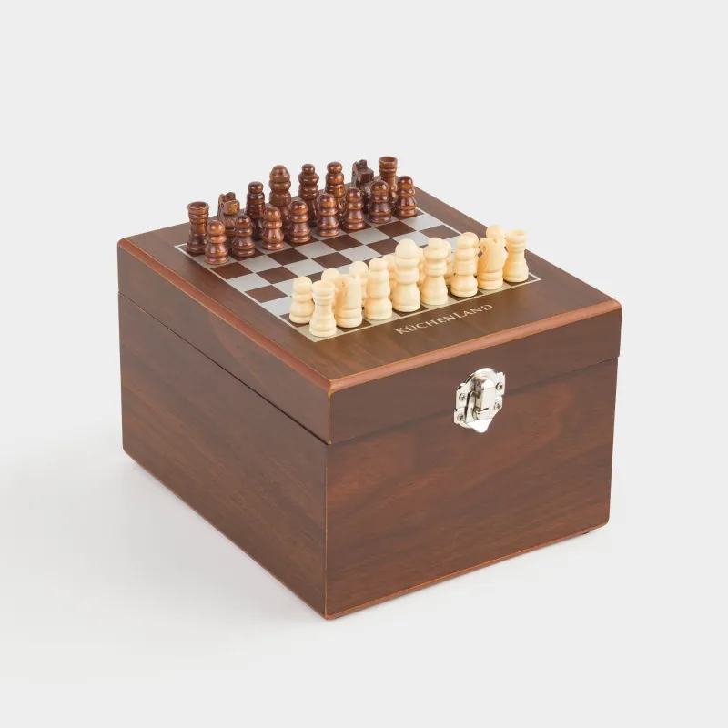 Whiskey set, 1 person, 4 items, in a box, glass / cubes/tongs, glass / marble, Chess, Sabal, image-2