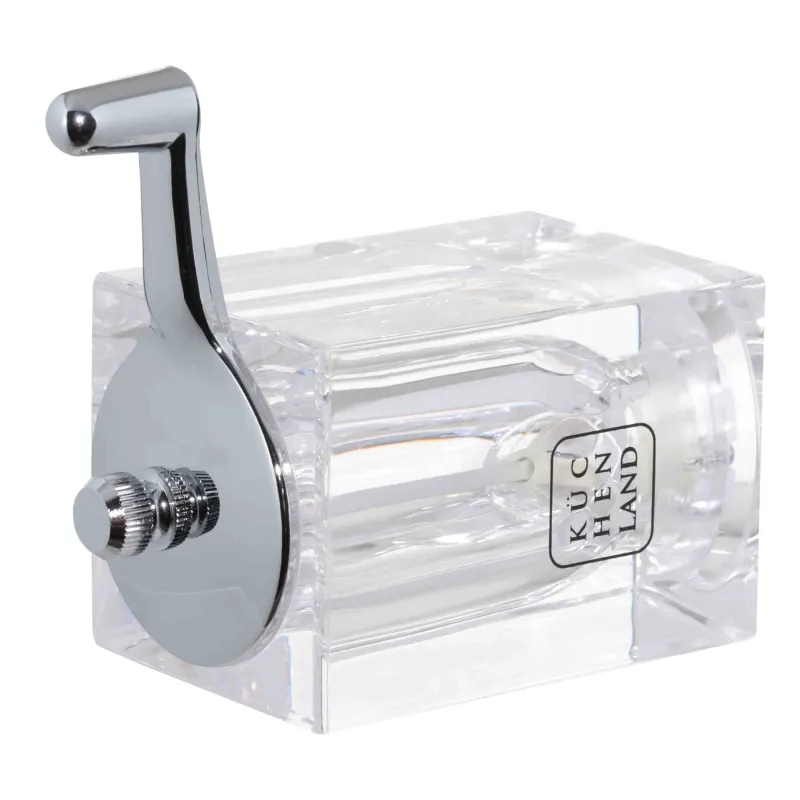 Salt and pepper set, 9 cm, with mill, acrylic/plastic, Cube, image-2