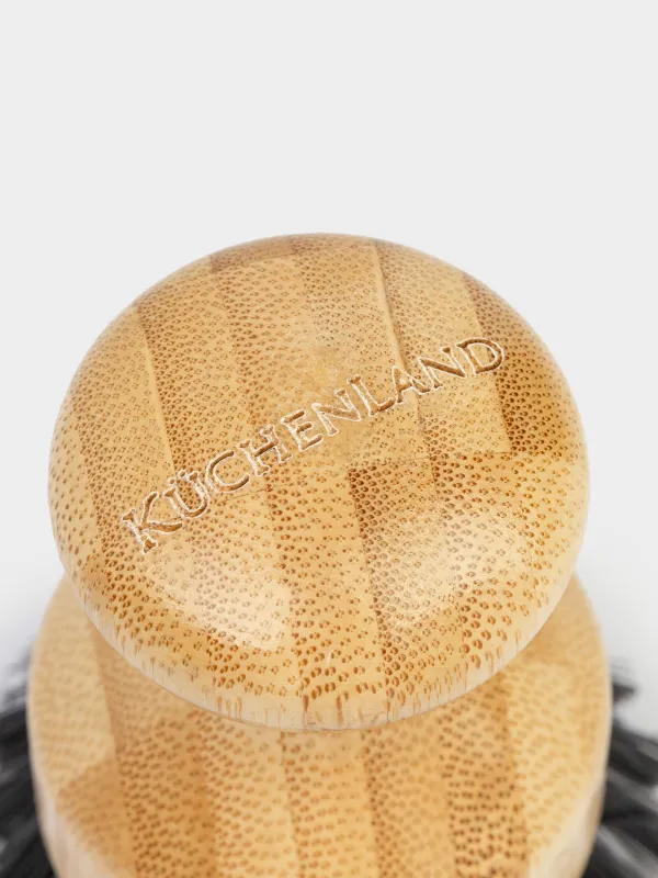 Dish washing brush, 7 cm, bamboo / plastic, black, Black clean, image-5