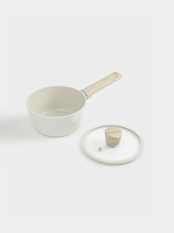 Saucepan, 16 cm, 1.3 l, with lid, coated, aluminum, milky, Sentimentality, image-3