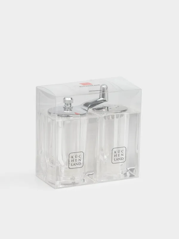 Salt and pepper set, 9 cm, with mill, acrylic/plastic, Cube, image-5