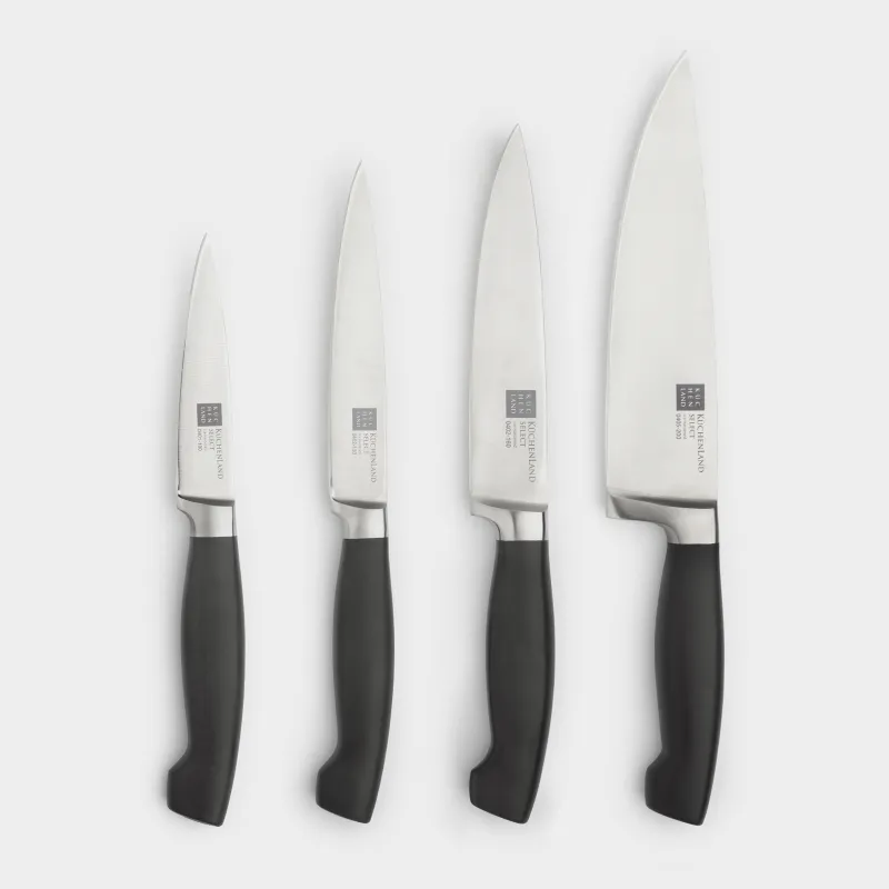 Knife set, 4 Pieces, Steel/Plastic, Choose