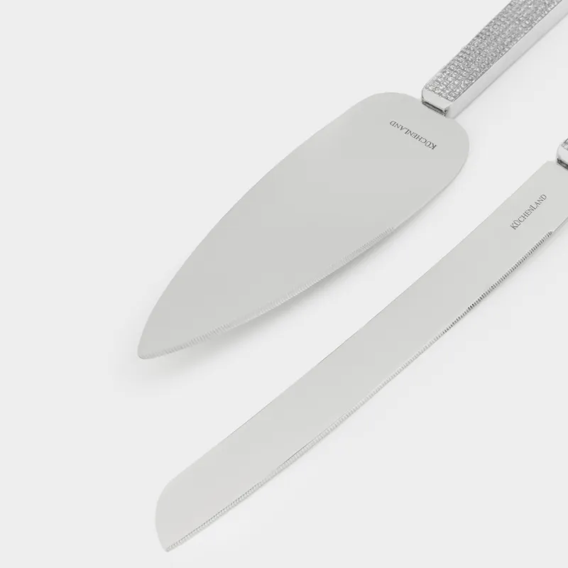 Cake serving equipment, 2 items, spatula / knife, steel, Winter antarctica, image-3
