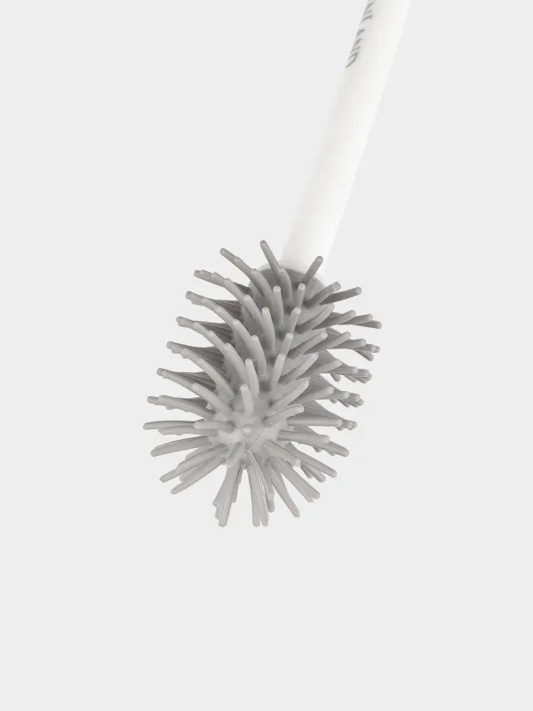 Bottle brush, 30 cm, rubber / plastic, gray-white, Mini, Clean, image-3