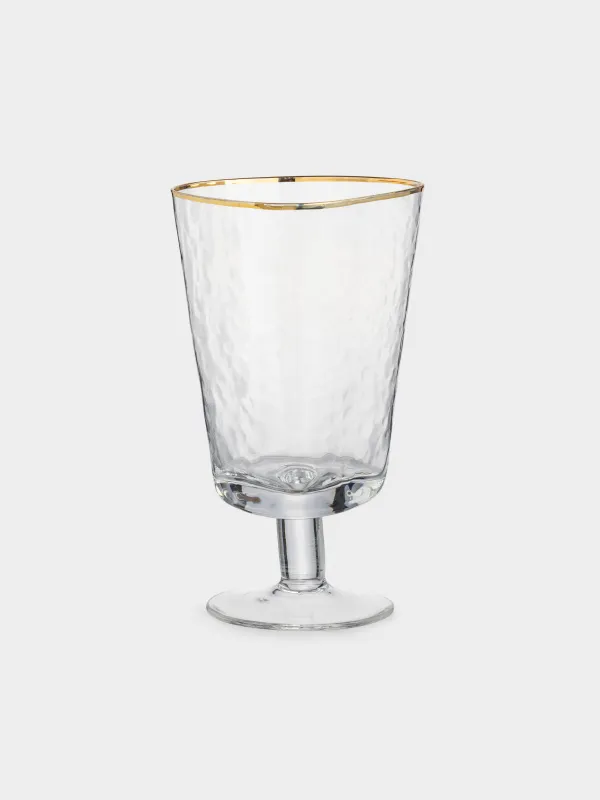 Drinking glass, 380 ml, 2 pcs, glass, golden edging, Triangle Gold, image-4