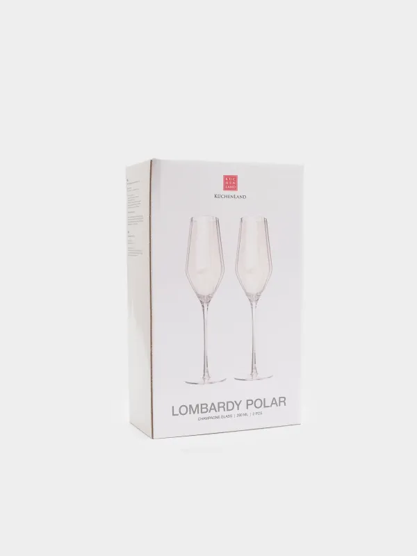 Drinking glass, 280 ml, 2 pcs, glass, glass, mother of pearl, Lombardy polar, image-3