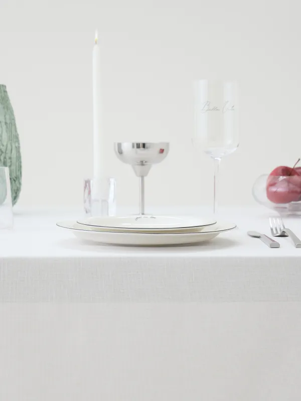 Tablecloth, 170x250 cm, with PU coating, polyester/viscose/linen, white, Lace, Comely lace, image-3