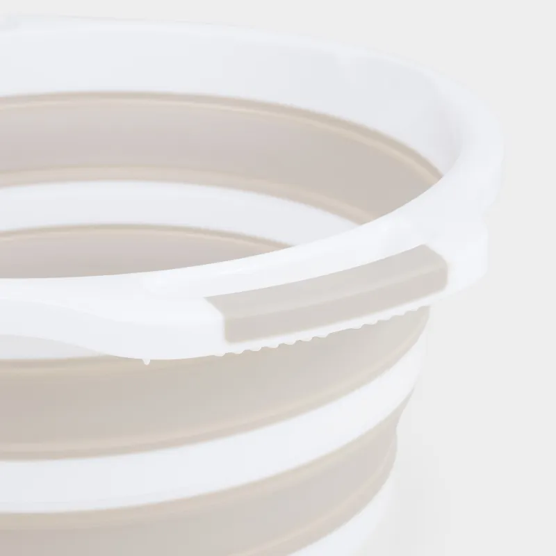 Folding basin, 22 l, plastic / rubber, grey-beige, Foldaway, image-4