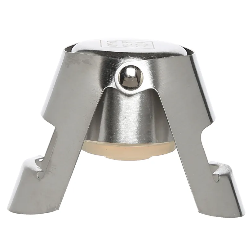 Beverage bottle stopper, 6 cm, metal, silver, Bar, image-0