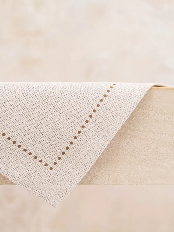 Napkin for appliances, 30x45 cm, polyester, rectangular, silver-cream, Hemstitch, image-7