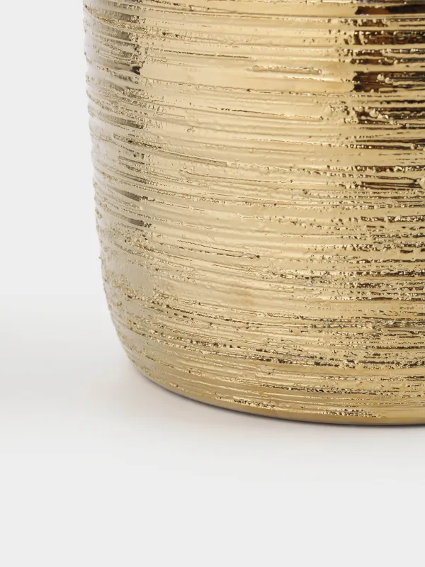 Planters, 14x14 cm, ceramic, golden, Galore, image-3