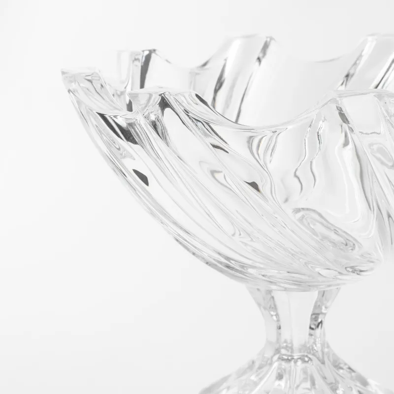 Fruit vase, 25x23 cm, on a leg, glass R, Torsido, image-2