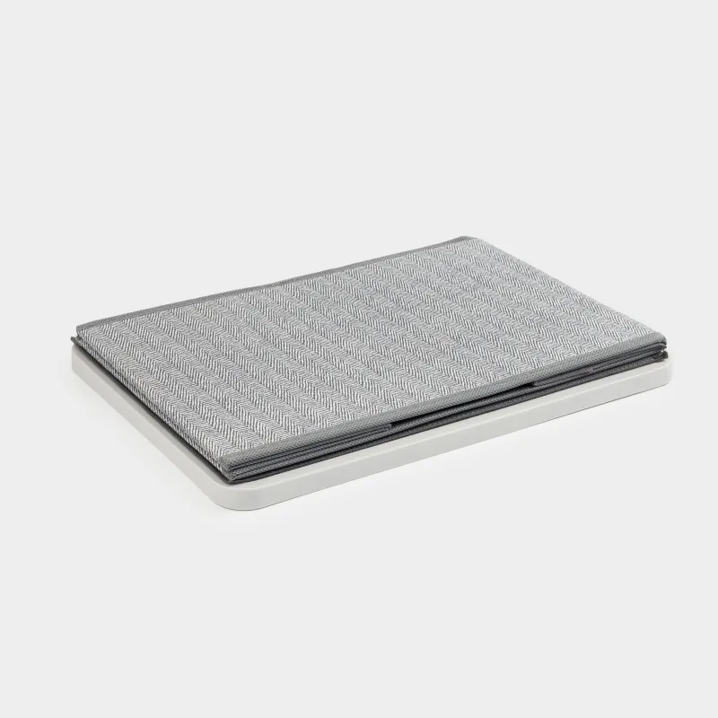 Organizer-box for things, 38x26 cm, with handles/lid, textile / plastic, gray, Pedant new, image-6