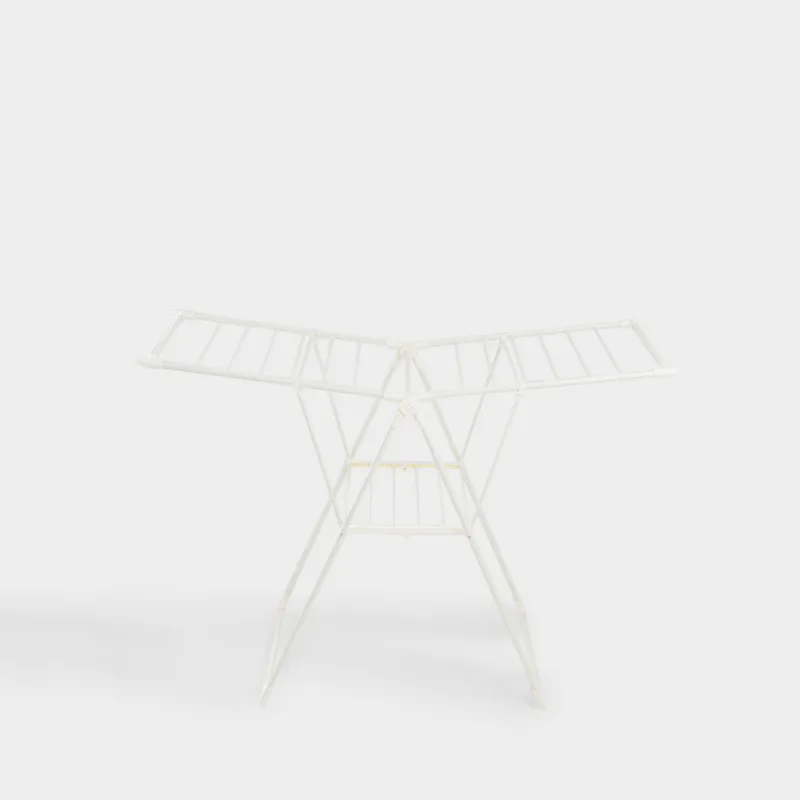 Floor-standing clothes dryer, 155x57 cm, folding, metal, beige, X-shape, Compact