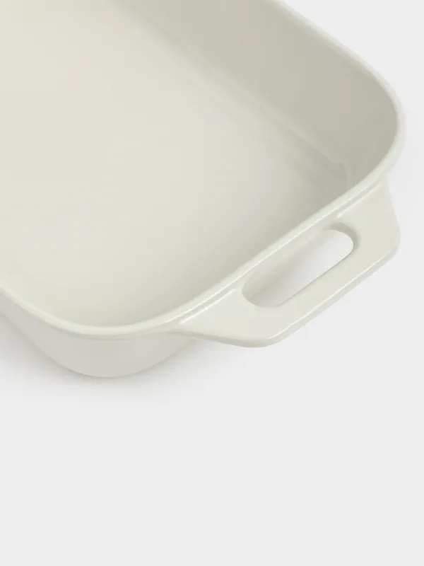 Baking dish, 27x20 cm, ceramic, rectangular, milk, Cakes ivory, image-6