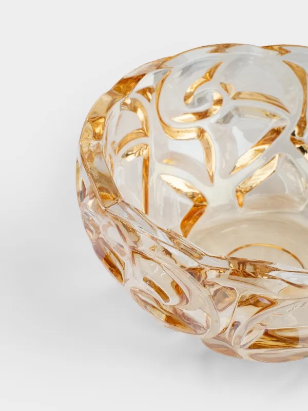 Salad bowl, 24x11 cm, 2.8 l, glass R, amber, Patterns, Gala, image-2