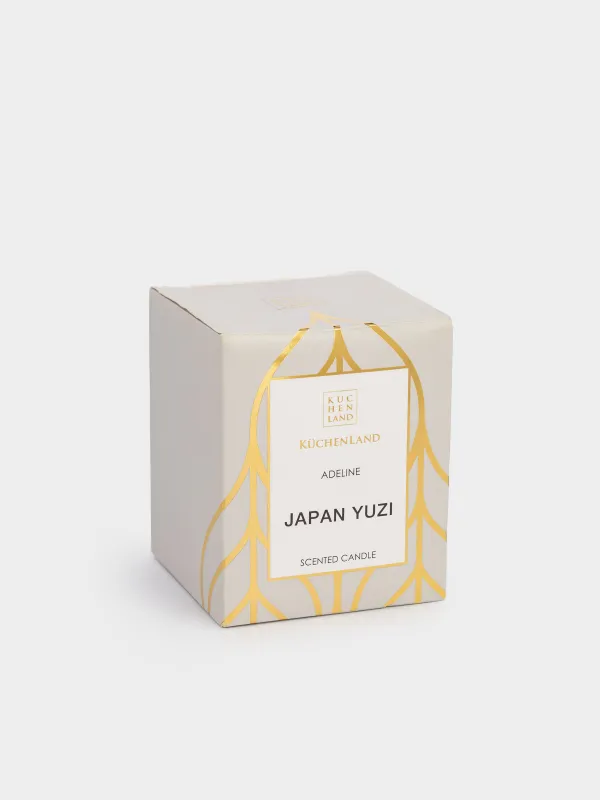 Scented candle, 9 cm, in a candle holder, with lid, glass, Japan Yuzi, Adeline, image-5