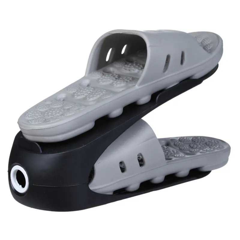 Organizer stand for men's shoes, 29 cm, plastic, black, Compact