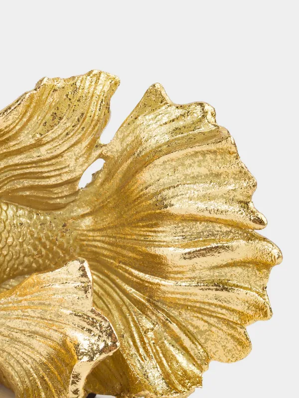 Statuette, 11 cm, polyresin, golden, Fish, Goldfish, image-5