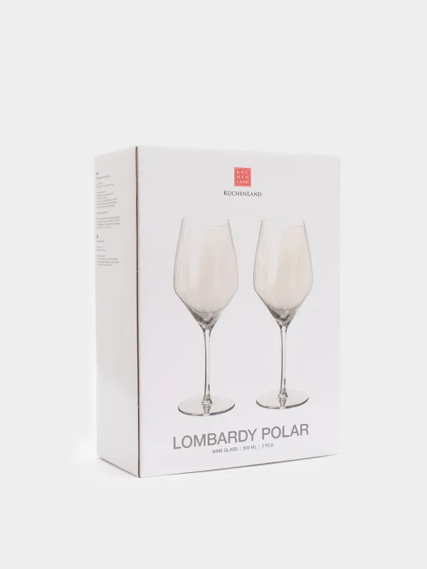 Drinking glass, 500 ml, 2 pcs, glass, mother of pearl, Lombardy polar, image-4
