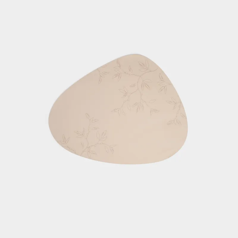 Placemat, 37x45 cm, PVC, shaped, beige, Branches, Rock press